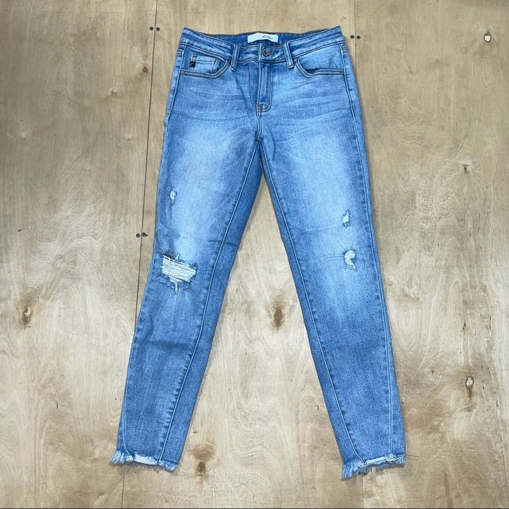 KanCan Diem Low Rise Distressed Ankle Skinny Jeans - Picture 6 of 11